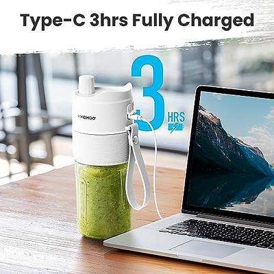 MKHS Portable Blender, Travel Blenders for Shakes and Smoothies with 6  Blades, Usb Personal Size Blender for Kitchen,Home,Gym,Travel