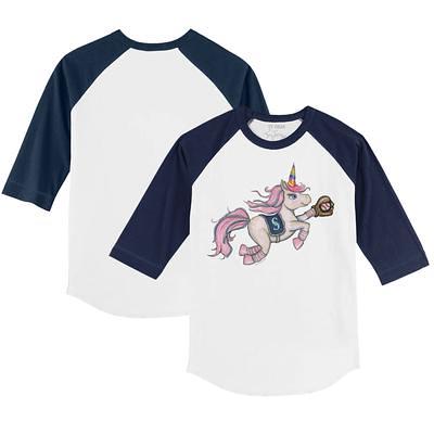 Atlanta Braves Tiny Turnip Infant Military Star Raglan 3/4-Sleeve T-Shirt -  White/Navy