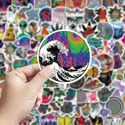 Trippy Stickers 100 PCS Psychedelic Stickers for Adults Hippie
