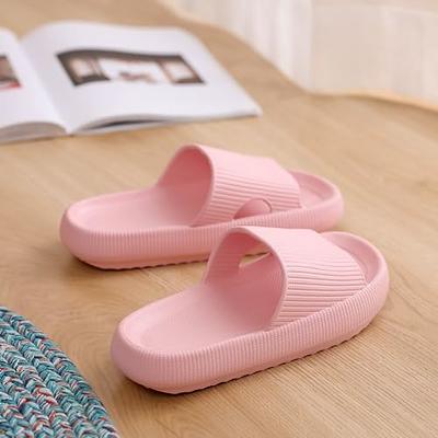 Pumi-geous Cloud Slippers Pillow Slides Slippers Womens And Mens Comfort  Thicken Sole EVA Non Slip Sandals For Bathroom Indoor&Outdoor (Black,  women[7-8], men[6-7]) - Yahoo Shopping