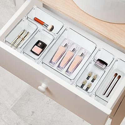 13/25PCs Desk Drawer Organizers Set Plastic Bathroom Storage Makeup  Organizer Clear Transparent Storage Box Bins Kitchen Gadget