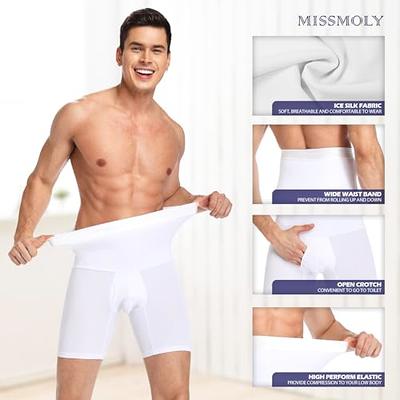 MISS MOLY Men Tummy Control Shorts High Waist Underwear Slimming Body  Shaper Belly Girdle Boxer Briefs Stomach Shapewear White - Yahoo Shopping