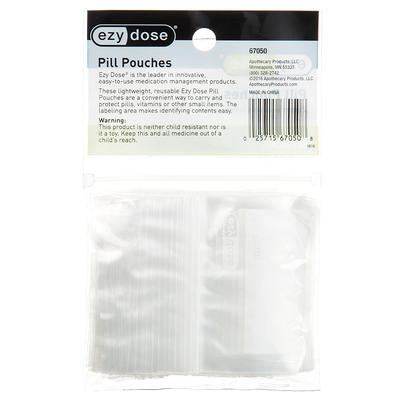 Skycase Pill Pouch Bags,(Pack of 100) Pill Pouches,Plastic Clear