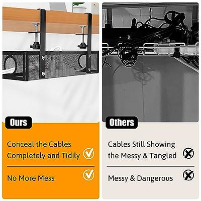 Under Desk Cable Tray DIY Cable Management Stands Under Desk Cable Organizer  Rack For Wire Management
