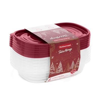 Rubbermaid TakeAlongs 4 Cup Rectangle Food Storage Containers, Set of 3,  Red - Yahoo Shopping