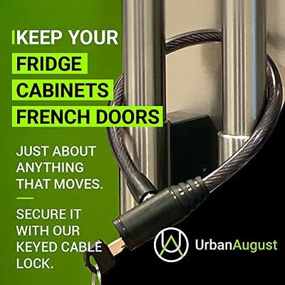 Urban August Original Fridge Lock: Multi - Functional Cable Keyed Lock, for  French-Door Refrigerators and Cabinets (Regular White, 6 Pack Keyed Alike)  - Yahoo Shopping