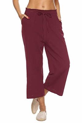 Feiersi Women's Casual Wide Leg Pants High Waisted Long Trousers