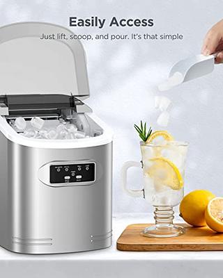 Ice Maker Machine Countertop, 26 lbs in 24 Hours, 9 Cubes Ready in 6 Mins,  Self-Clean, Black 