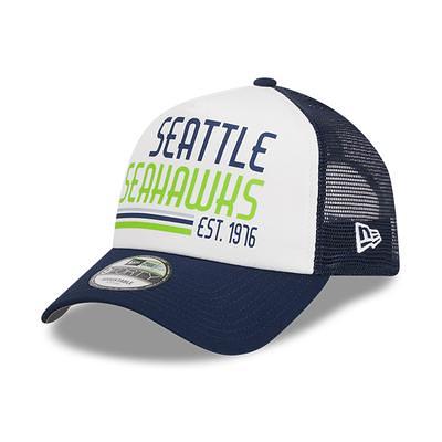 Men's New Era College Navy Seattle Seahawks Hex Flow A-Frame 9FORTY  Snapback Hat - OSFA 