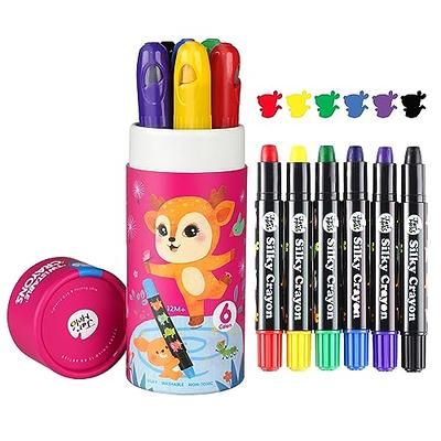  Jar Melo Jumbo Crayons for Toddlers, 24 Colors Twistable  Crayons with 108 PDF Coloring Pages, Non Toxic Washable Crayons Silky Large  Big Baby Crayons, Ideal Art Supplies Christmas Gifts for Boys