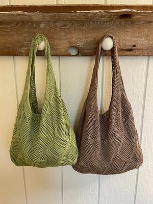 Crochet Tote Bag, Boho Hippie Handbag