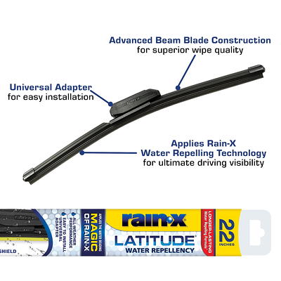 Rain-X Latitude Water Repellency 22 2-in-1 Windshield Wiper Blade