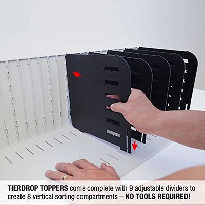 TierDrop Desktop Organizer Hanging File with 6 Letter Trays