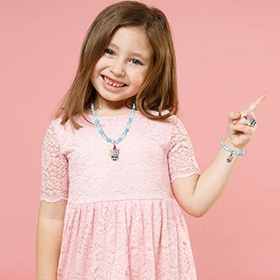 Baby Kids Children Girl Jewelry Sets Gold Plated Cute Flower Pendant  Necklace Bracelet Earrings Adjustable Ring