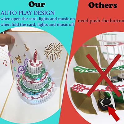 3D Changeable Colors Light Music Birthday Cards, Pop up Warming LED  Colourful Musical Cake Happy Birthday Greeting Cards Postcards for Mom Wife  Sister Boy Girl and Friends 1 Pack - Yahoo Shopping