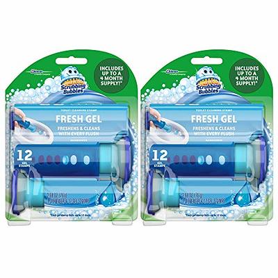 Scrubbing Bubbles Fresh Gel Toilet Cleaning Stamp Rainshower