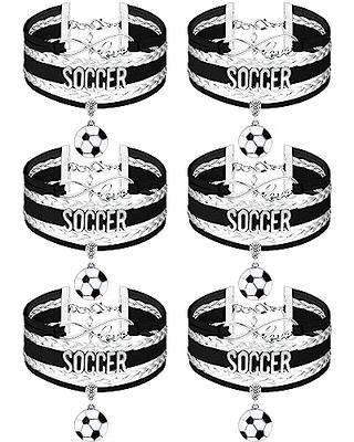 6 pcs soccer ball charm bracelet Soccer Bracelet Football Charm Bracelet