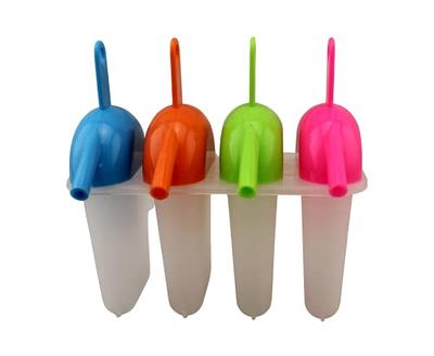 4 Freezer Ice Pop Maker Mold Popsicle Sip Straw Ice Cream Frozen Pops Cake  Treat: Home & Kitchen 