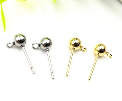 Golden Stainless Steel Stud Earring Back, Jewelry Findings for Earrings,  Sold in Sets of 10 or 50, Fits .7 .9mm Post, 6x4x3mm 