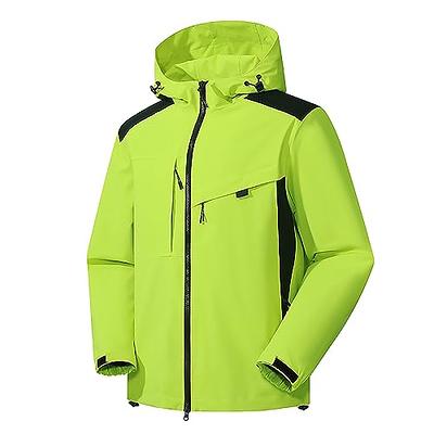 Rain Jacket Waterproof Long Sleeve Zip up Lightweight Hooded