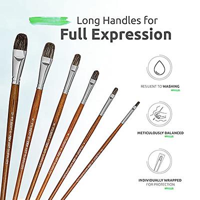 Professional Filbert Paint Brushes for Oil & Acrylic – 6pc Acrylic Paint  Brush Set 2, 4, 6, 8, 10, & 12 with Durable Badger/Synthetic Bristles –  Long Lacquered Birchwood Handles, No Shedding by ZenART - Yahoo Shopping