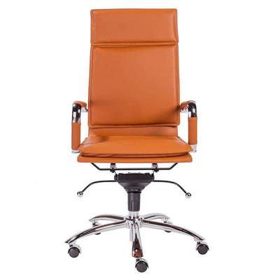 Lacoo Faux Leather High-Back Executive Office Chair with Lumbar Support,  Brown 