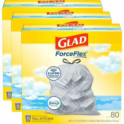 Wholesale Glad ForceFlex Tall Kitchen Drawstring Trash Bags Discounts on  CLO70427