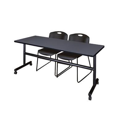 Flash Furniture Student Desk in Black and Gray