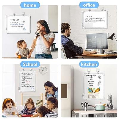 Tankee Small Dry Erase White Board - Magnetic Hanging Whiteboard for Wall Portable Mini Double Sided Easel Hold in Hand for Kids Drawing Kitchen Groce