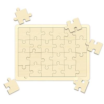 Easter Egg Blank Puzzle with 12 Pieces to Draw on Pack of 2, Each Piece is  Unique, Blank Wooden Jigsaw Puzzles with Puzzle Tray for Crafts & DIY