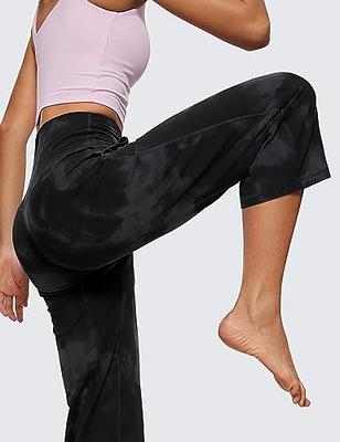 CRZ YOGA Womens Butterluxe High Waist Wide Leg Pants with Pockets 21.5  Inches - Buttery Soft Lounge Gym Workout Yoga Capris Black Tie Dye Flowers  Large - Yahoo Shopping