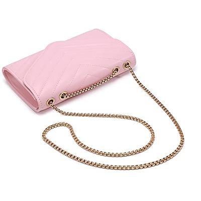 Dasein Women Small Quilted Crossbody Bags Stylish Designer Evening Bag  Clutch Purses and Handbags with Chain Shoulder Strap (Pink) - Yahoo Shopping