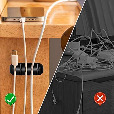 PZOZ Cable Clips, 3 Pack Cord Organizer Charger Cable Management for Organizing Home Office Desk Phone Car Cable Wire, Self Adhesive