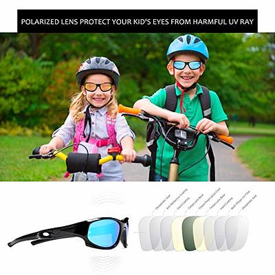 Hycredi Rubber Polarized Sunglasses for Kids TR90 Unbreakable Sport Shade Children  Boys Girls Age 3-12 Years (White/Mirror Blue) - Yahoo Shopping