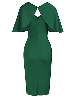 GRACE KARIN Women V Neck Ruffle Sleeve Ruched Business Pencil Dress - Yahoo  Shopping