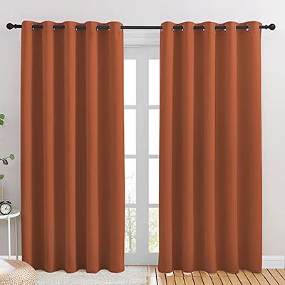 NICETOWN Blackout Draperies Curtains for Kids Room, Burnt Orange