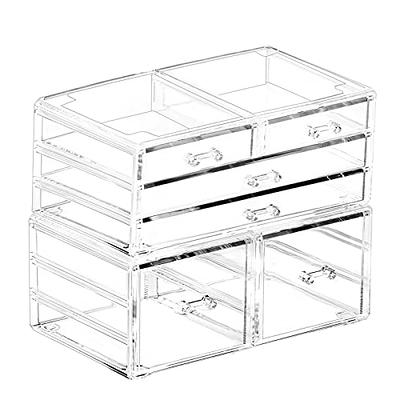 Clear Stackable Acrylic Storage Containers With 2 Drawers Under Sink  Storage Bins Case Box For Jewelry Hair Accessories Nail Polish Lipstick  Make up