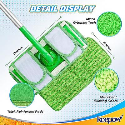 KEEPOW Reusable Wet Pads Compatible with Swiffer Sweeper Mop