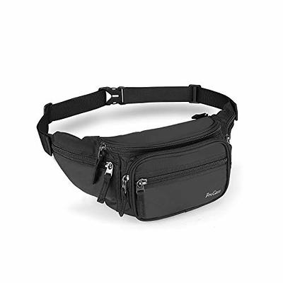 Leather Mens Fanny Pack Black Mens Waist Bag Hip Pack Belt Bag For