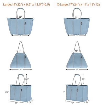 QOGiR Neoprene Multipurpose Beach Bag Tote with Inner Zipper Pocket (Light  Blue, Large) - Yahoo Shopping