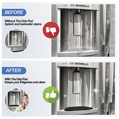 2 Pcs Refrigerator Drip Catcher Tray, Mini Fridge Drip Tray Protects Ice  and Water Dispenser Pan, Fridge Spills Water Pad for Spills, Mineral  Build-Up
