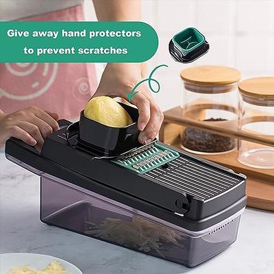 Ourokhome Rotary Cheese Grater Round Mandolin Slicer, Handheld Hashbrown  Shredder with 3 Drum Blades, Kitchen Manual Speed Walnut Grinder for  Potato