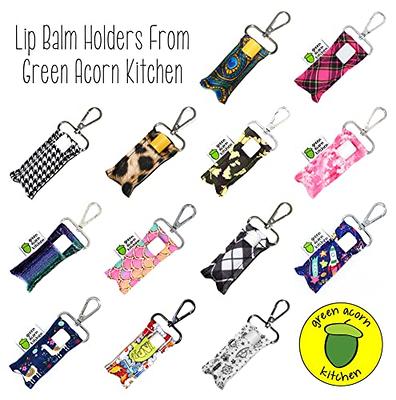 20 Lip Balm Holder Keychain Leopard Clip on Chapstick Lipstick Keychain.