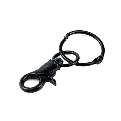 Semetall 10Pcs Black Swivel Snap Hooks Set,Mini Lanyard Snap Hooks