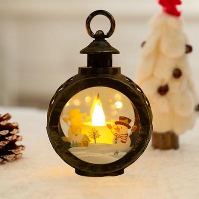 SHYMERY Mini Lantern with Flickering LED Candles,Battery  Included,Decorative Hanging Lantern,Christmas Decorative Lantern,Indoor  Candle