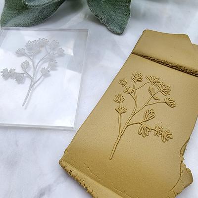 Embossing Stamp For Polymer Clay Floral Texture Plate Flower Debossing  Acrylic Stamps - Yahoo Shopping