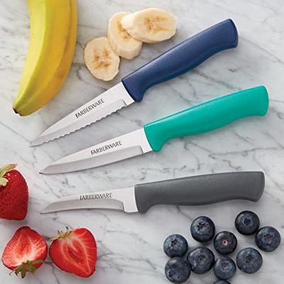 Farberware Stainless Steel Chef Knife Set, 3-Piece, Blue - Yahoo Shopping