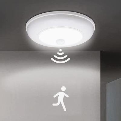 TOOWELL Motion Sensor Light Indoor Battery Operated, Battery Powered  Ceiling Light,Round Wireless Closet Lights Without Wiring for Hallway Shed  Pantry Garage Porch Bathroom Wall,180LM 6000K Daylight - Yahoo Shopping