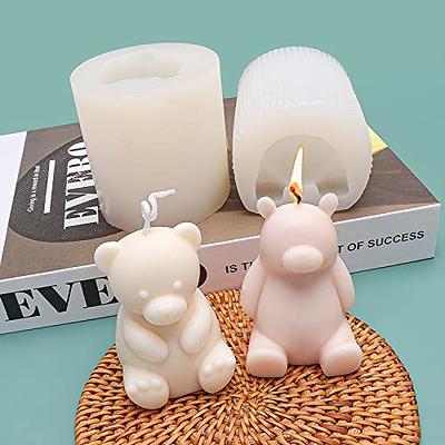 Mini Size 3D Polar Bear Candle Mold Bear Silicone Candle Mold Cake