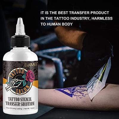 Tattoo Transfer Gel, Simple Operation Tattoo Transfer Skin Solution Fine  Pattern Squeeze for Tattoo Artist Salon (125ml)